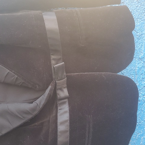 DKNY Donna Karan New York Black Velvet Silk Tuxedo Blazer Jacket. - Picture 3 of 12